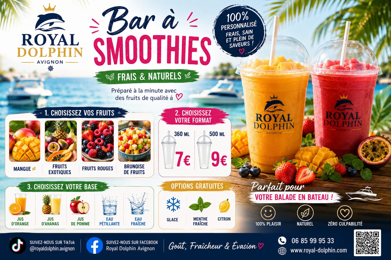 Bar à Smoothies Royal Dolphin Avignon — Frais & Naturels